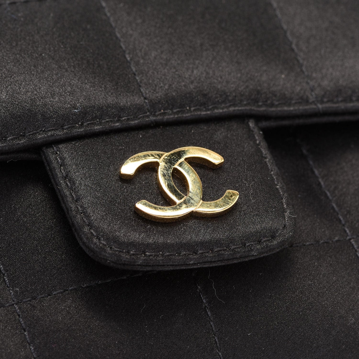 Chanel Satin Chocolate Bar Quilted Rectangular Mini Flap Black 11 of 11