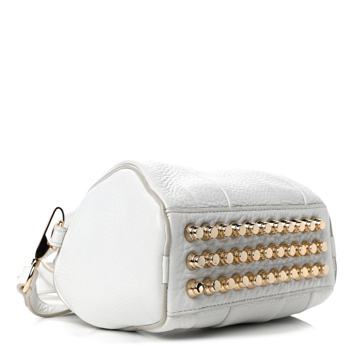 Pebbled Lambskin Mini Rockie Gray Gold Hardware