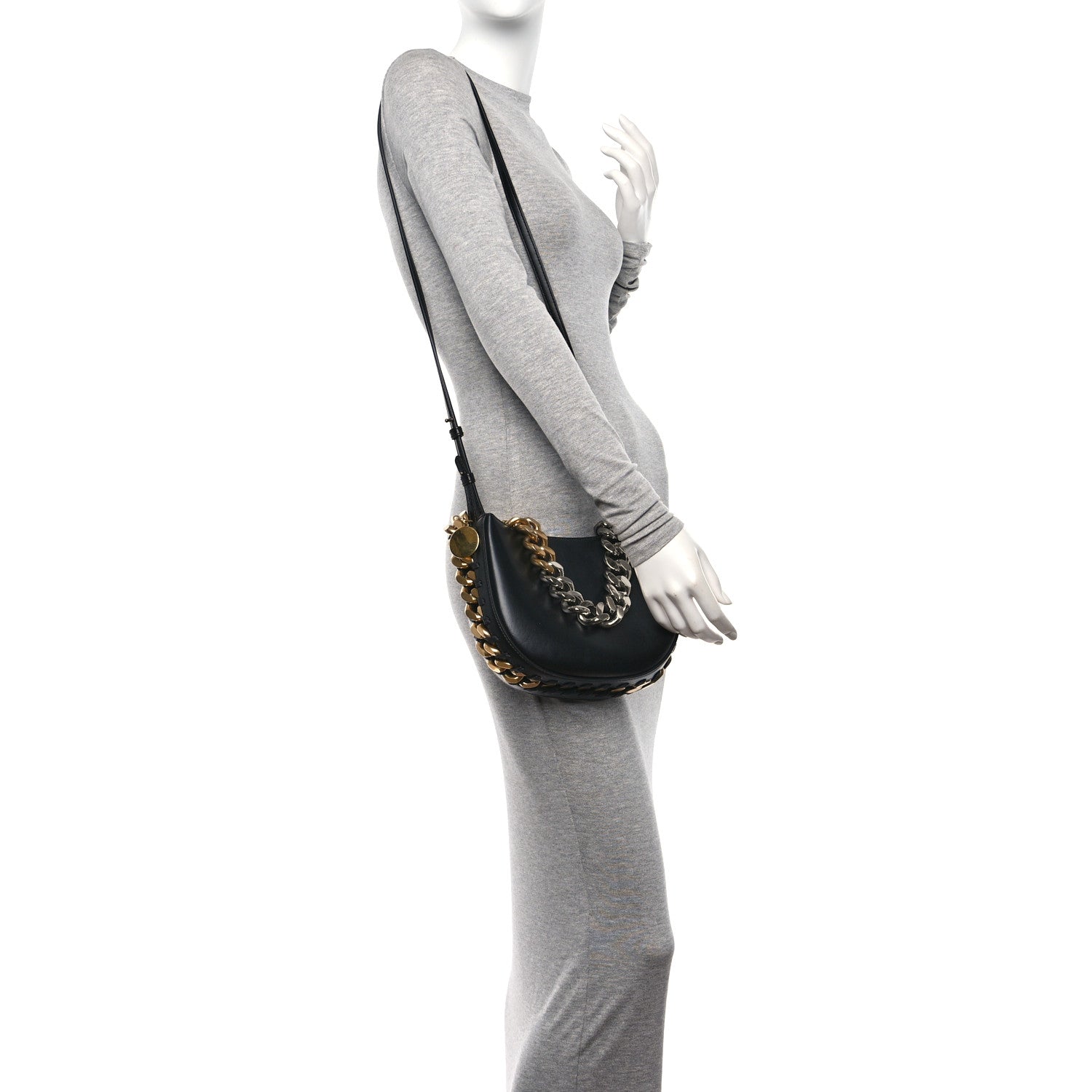 Stella McCartney Eco Alter Nappa Small Frayme Shoulder Bag Black 2 of 11