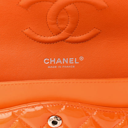 Chanel Patent Quilted Medium Double Flap Orange 6 of 11