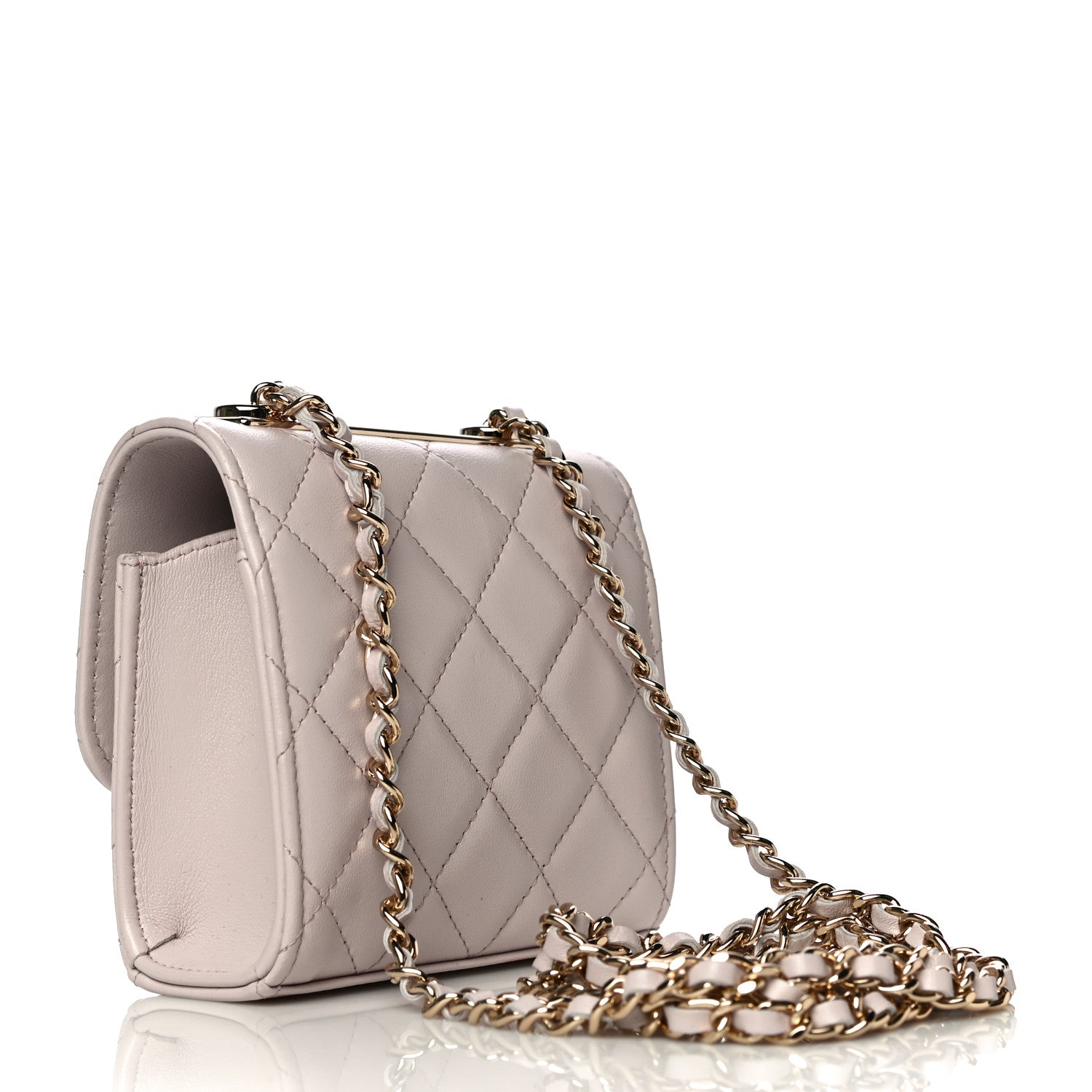 Chanel Lambskin Quilted Mini Trendy CC Clutch With Chain Light Purple 3 of 11