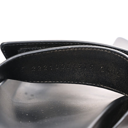 Hermes Calfskin Womens Chypre Sandals 37.5 Black 9 of 10