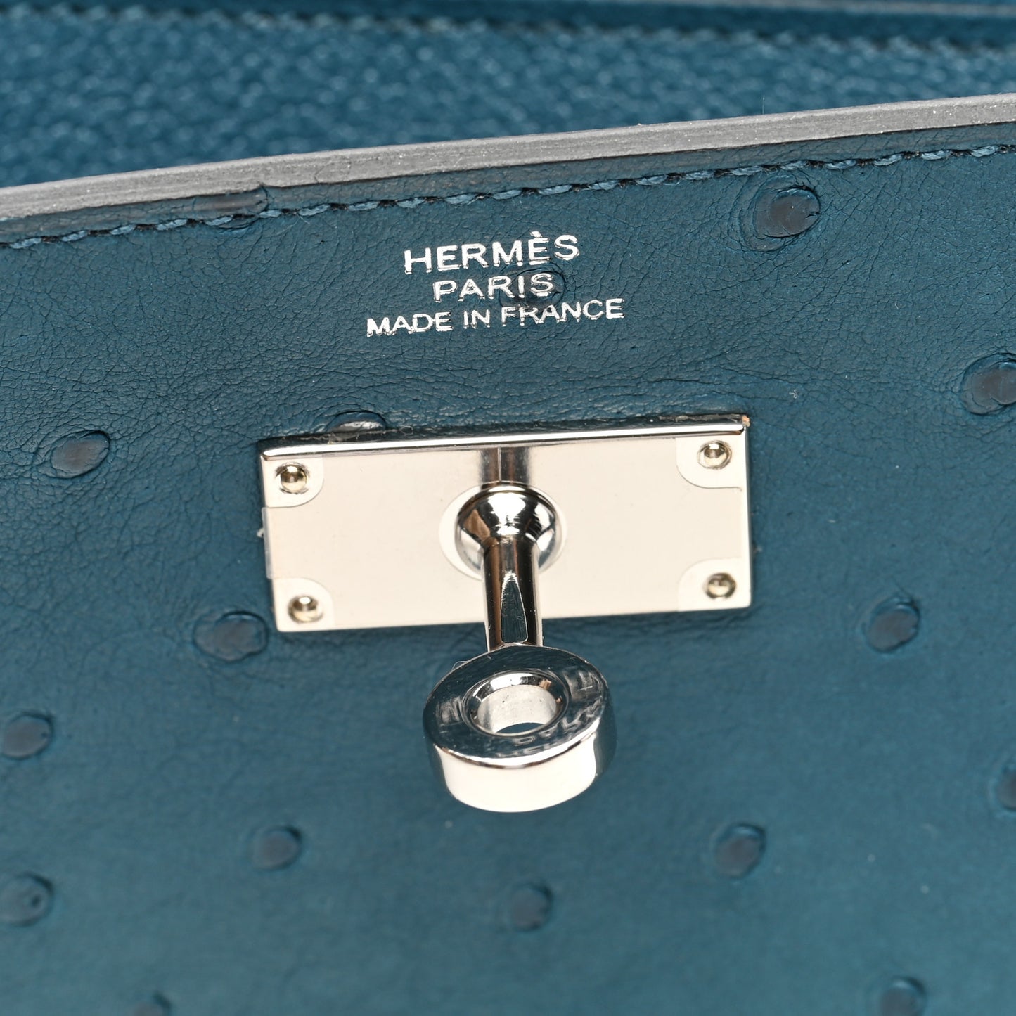 Ostrich Kelly Longue Wallet Cobalt