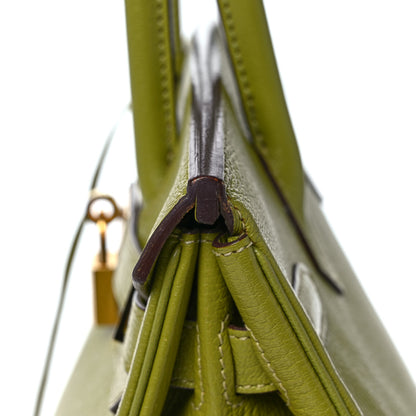 Hermes Chevre Mysore Birkin 30 Vert Anis 17 of 18