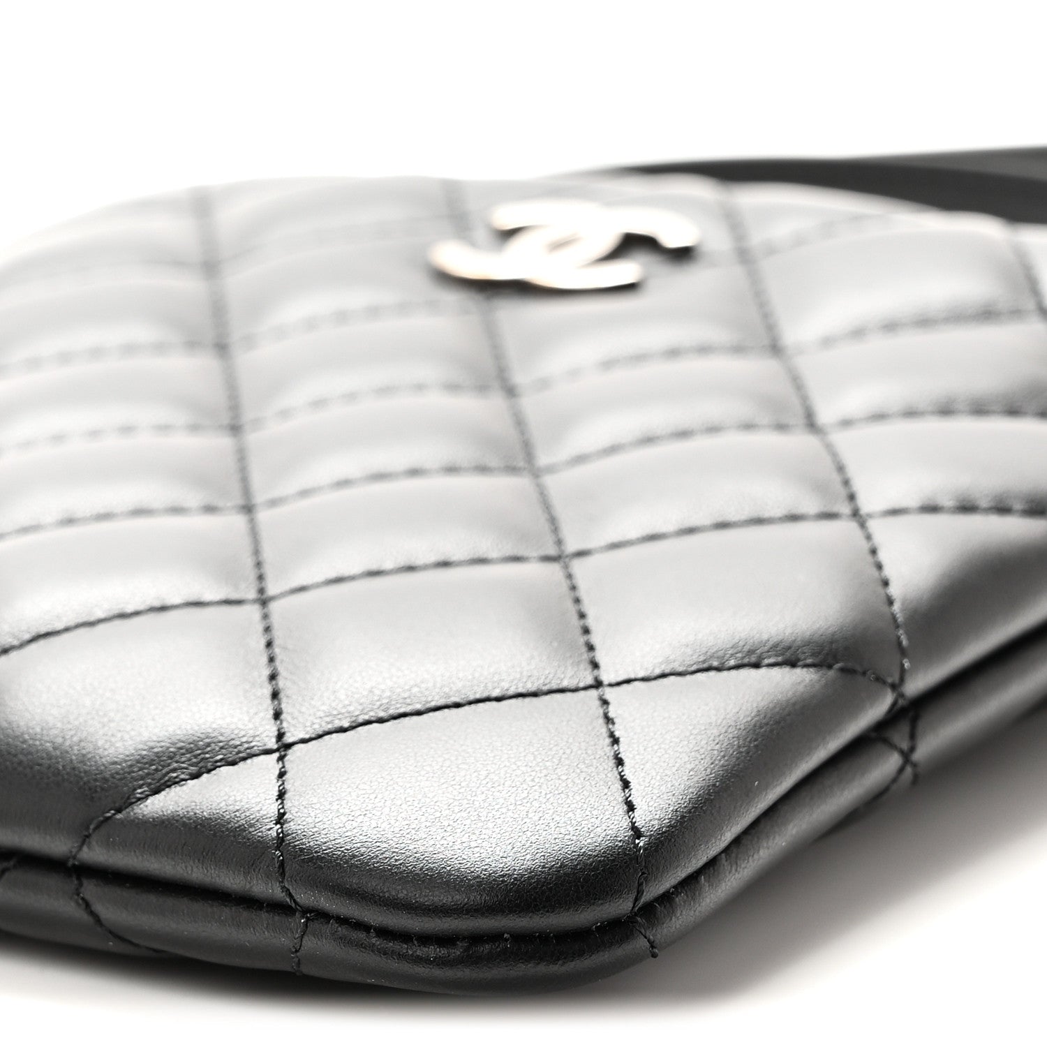 Chanel Lambskin Quilted Uniform Crossbody Bag Black 10 of 10