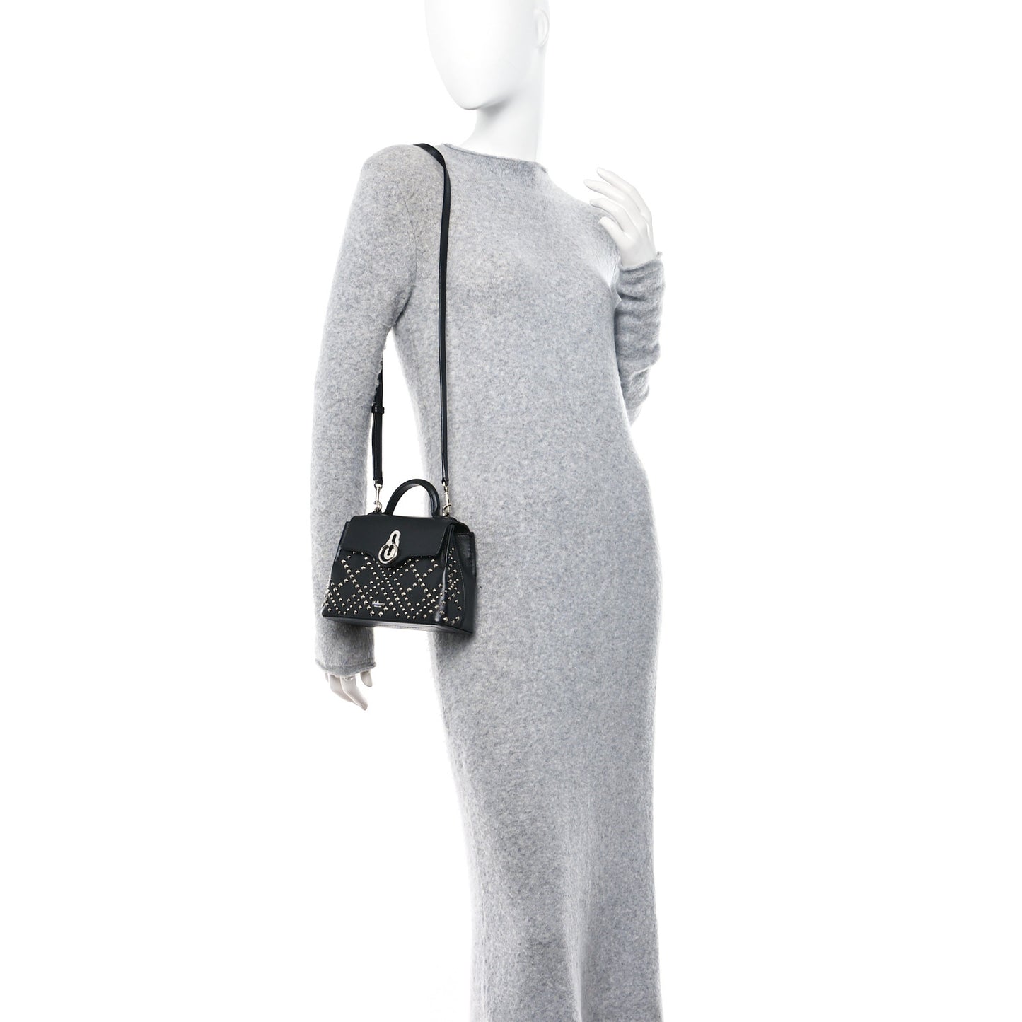 Calfskin Studded Micro Seaton Black