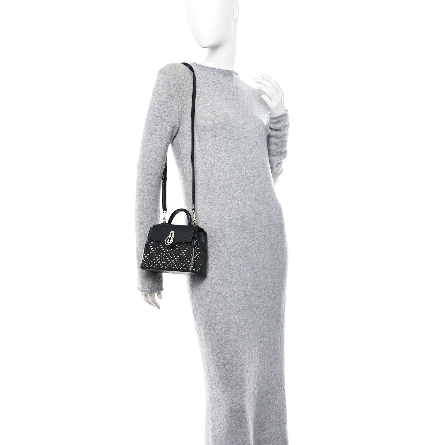 Mulberry Calfskin Studded Micro Seaton Black 2 of 11