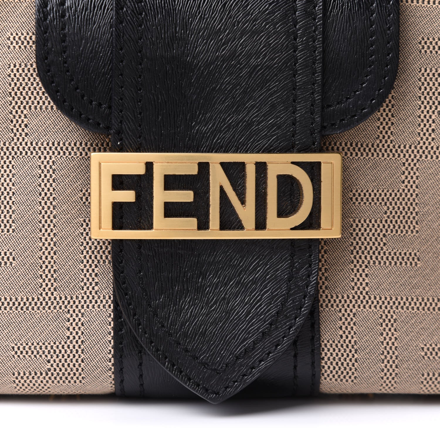 Fendi Zucca Shadow Shoulder Bag Black 9 of 11