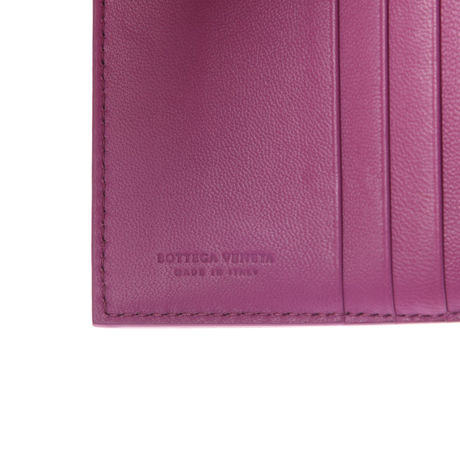 Bottega Veneta Nappa Ayers Madras Intrecciato Mini Wallet Peony 6 of 7