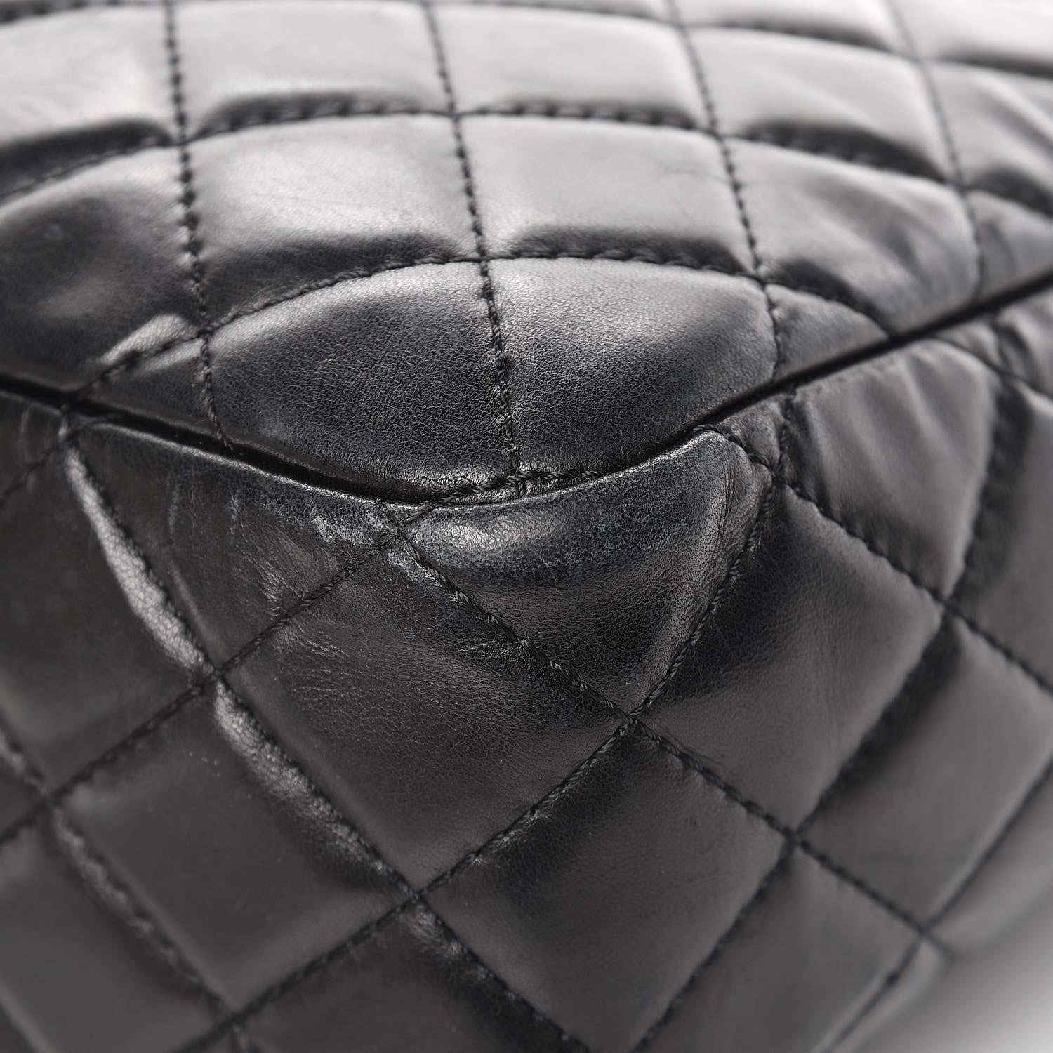 Chanel Lambskin Quilted Large Camera Case Black 14 of 17