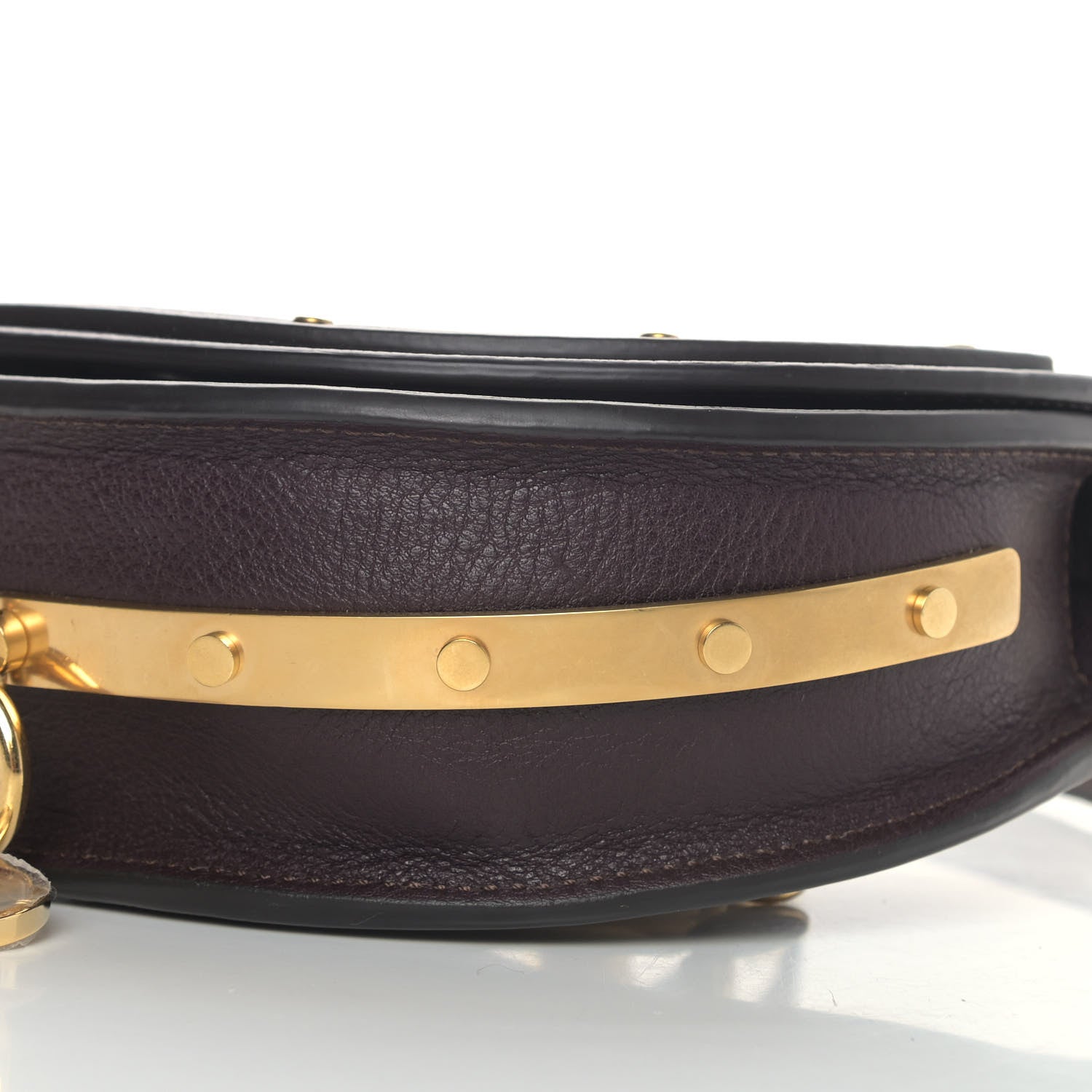 Chloe Calfskin Small Nile Bracelet Minaudiere Bag Carbon Brown 9 of 9