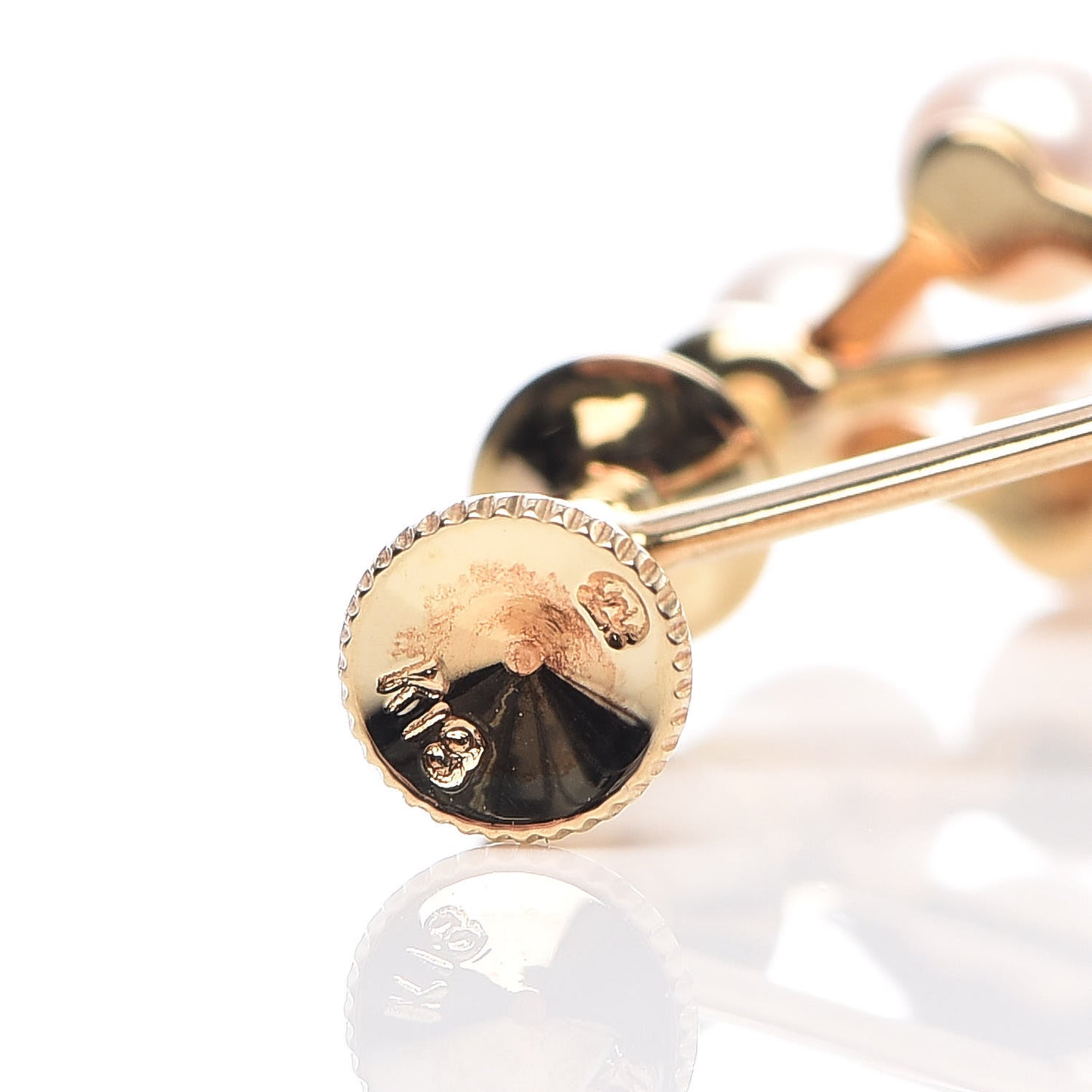 18K Yellow Gold Diamond Akoya Pearl 3.5-6.5mm Drop Screw Back Earrings