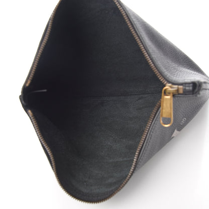 Gucci Pebbled Calfskin Medium Logo Portfolio Clutch Black 4 of 7