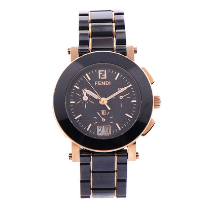 Fendi Stainless Steel Ceramic 38mm Chronograph Quartz Watch Blue 1 of 8