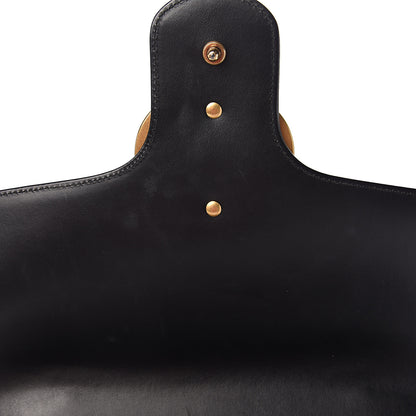 Gucci Calfskin Matelasse Medium GG Marmont Top Handle Shoulder Bag Black 7 of 13