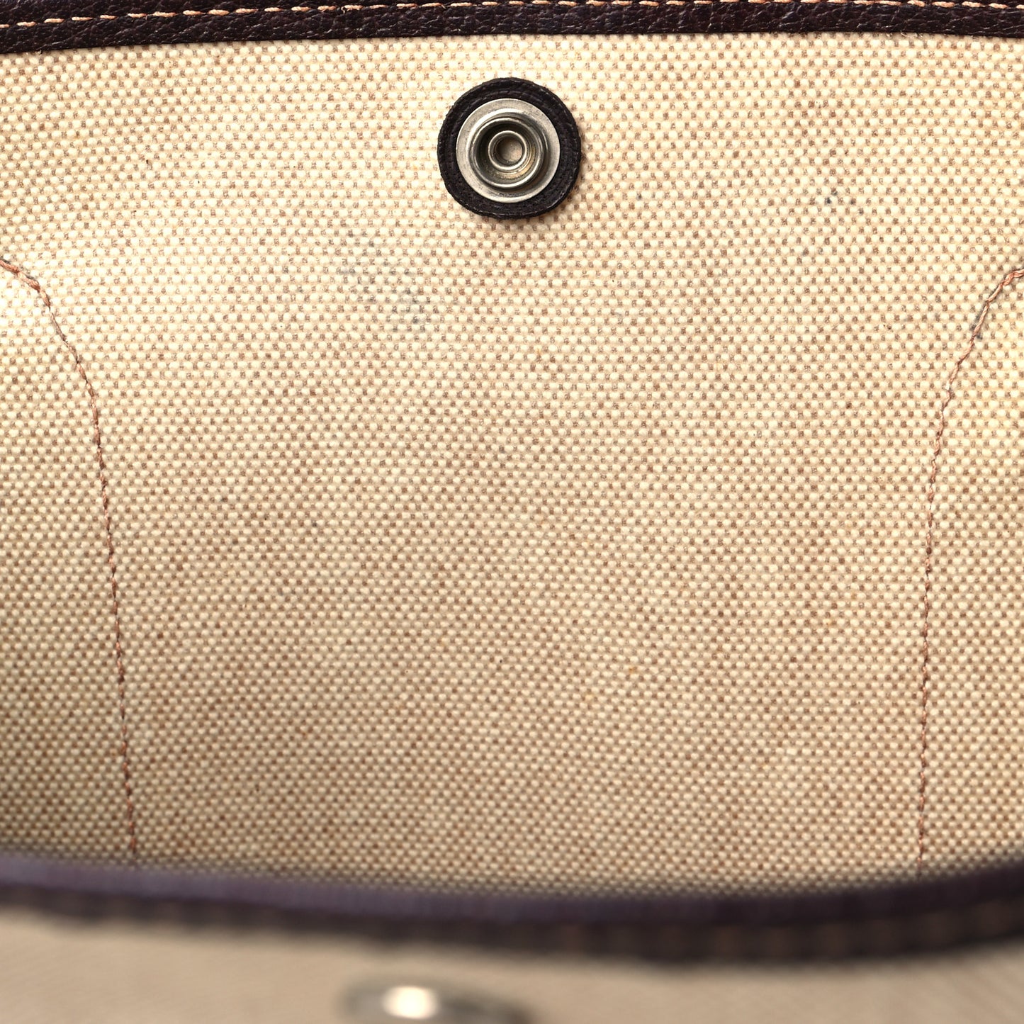 Buffle Skipper Toile Garden Party 36 MM Tote Marron Fonce