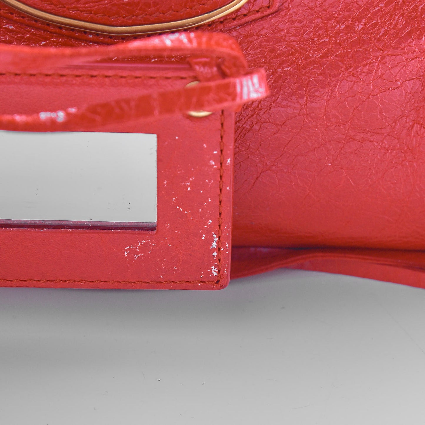 Agneau Gold Metallic Edge Hardware S City Rouge Rubis