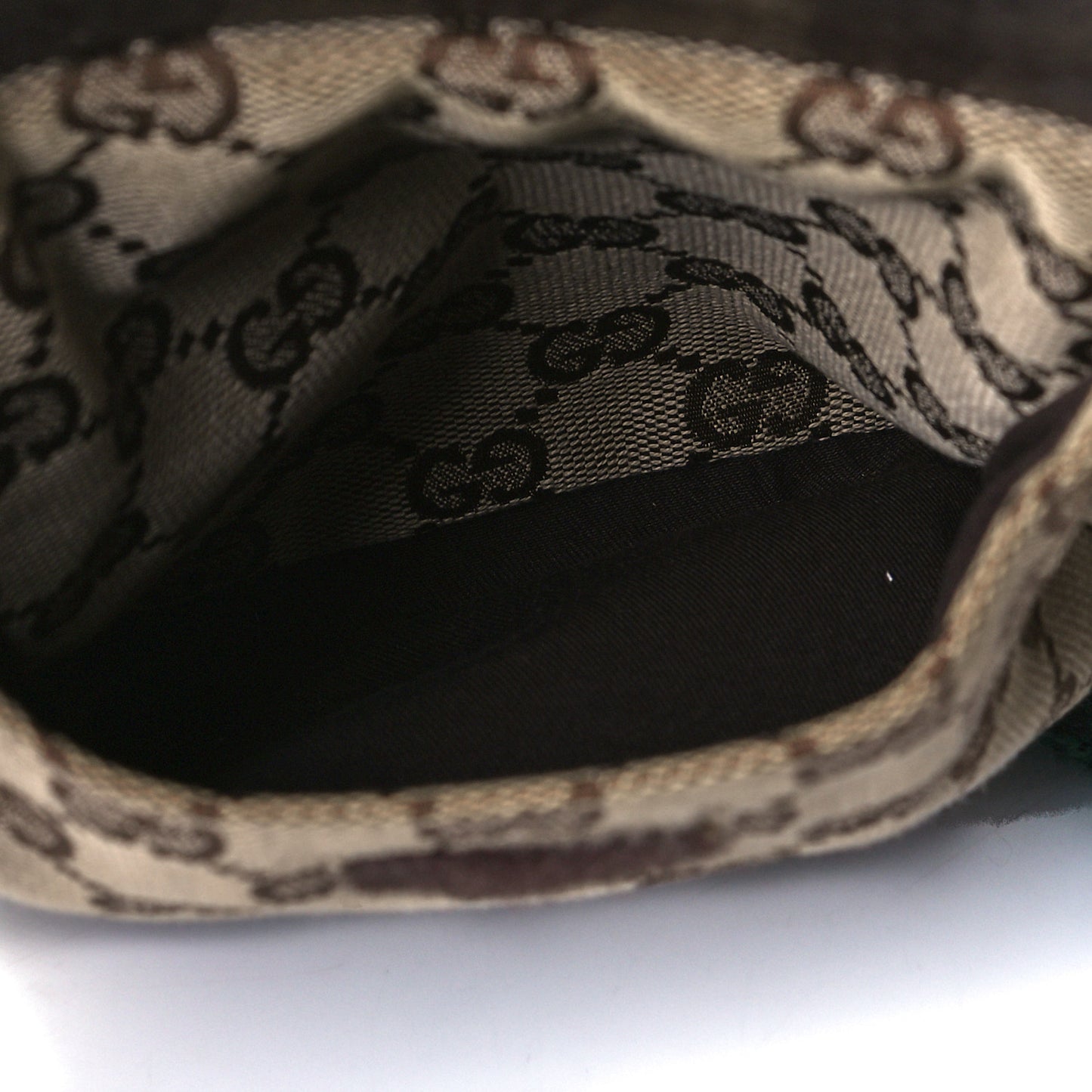 GG Monogram Web Double Pocket Belt Bag Dark Brown