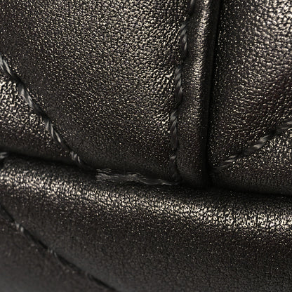 Chanel Metallic Lambskin Quilted XXL Travel Flap Bag  Dark Grey 12 of 12