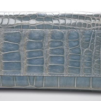 Chanel Alligator Jumbo Kelly Flap Blue 10 of 19