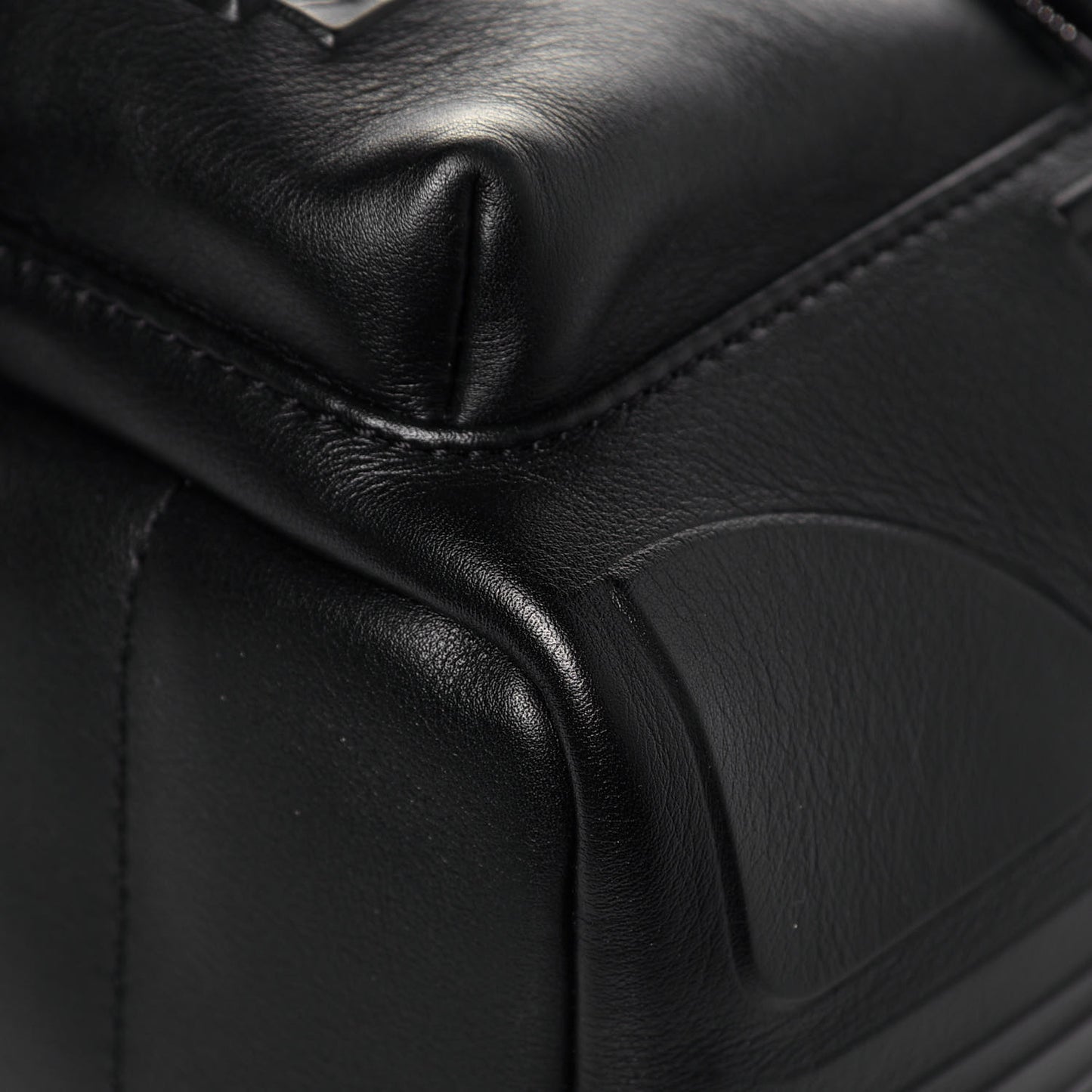 Lambskin Spaceship Embossed Palm Springs Backpack PM Black