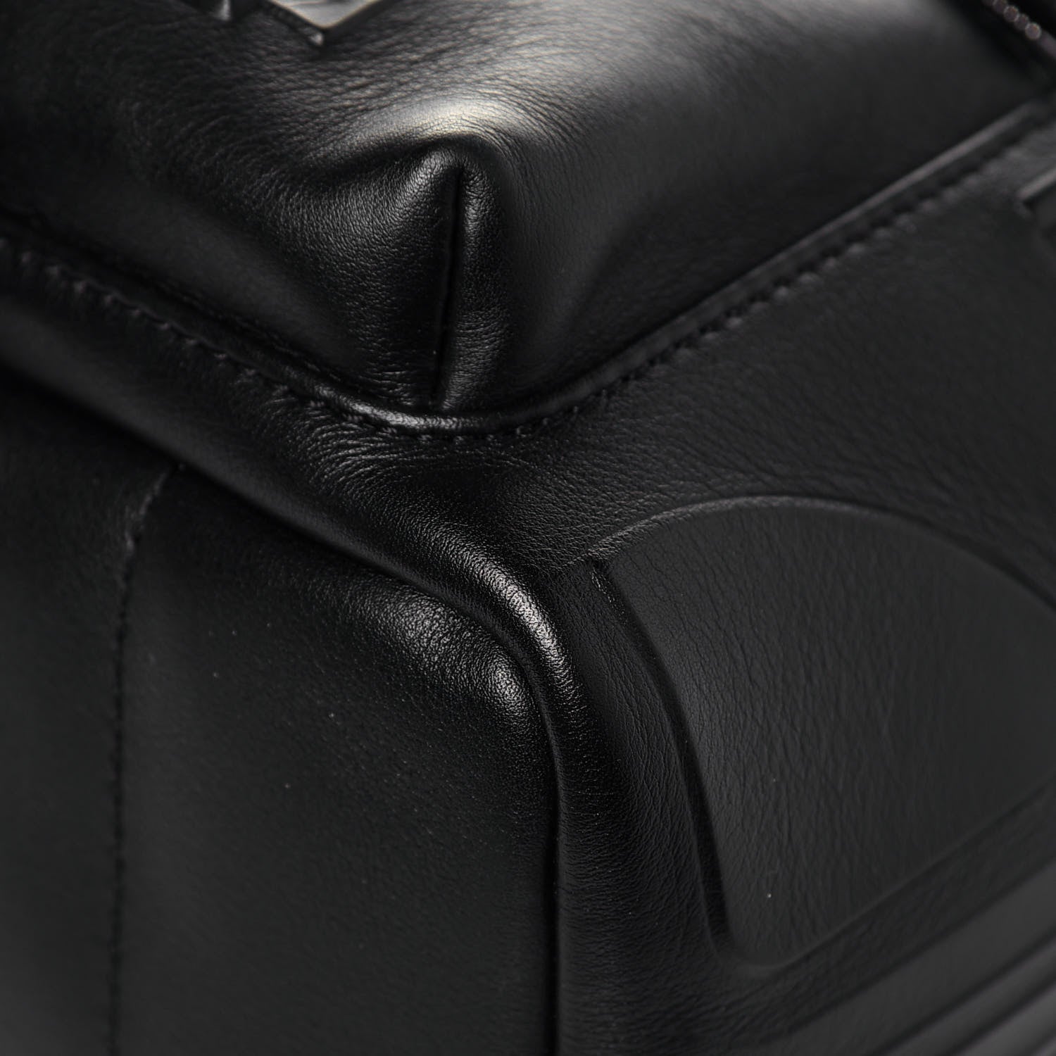 Louis Vuitton Lambskin Spaceship Embossed Palm Springs Backpack PM Black 8 of 11