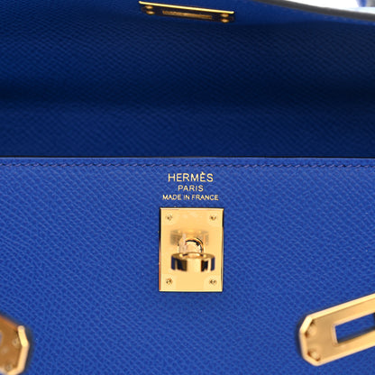 Hermes Epsom Kelly Sellier 25 Bleu Royal 6 of 11