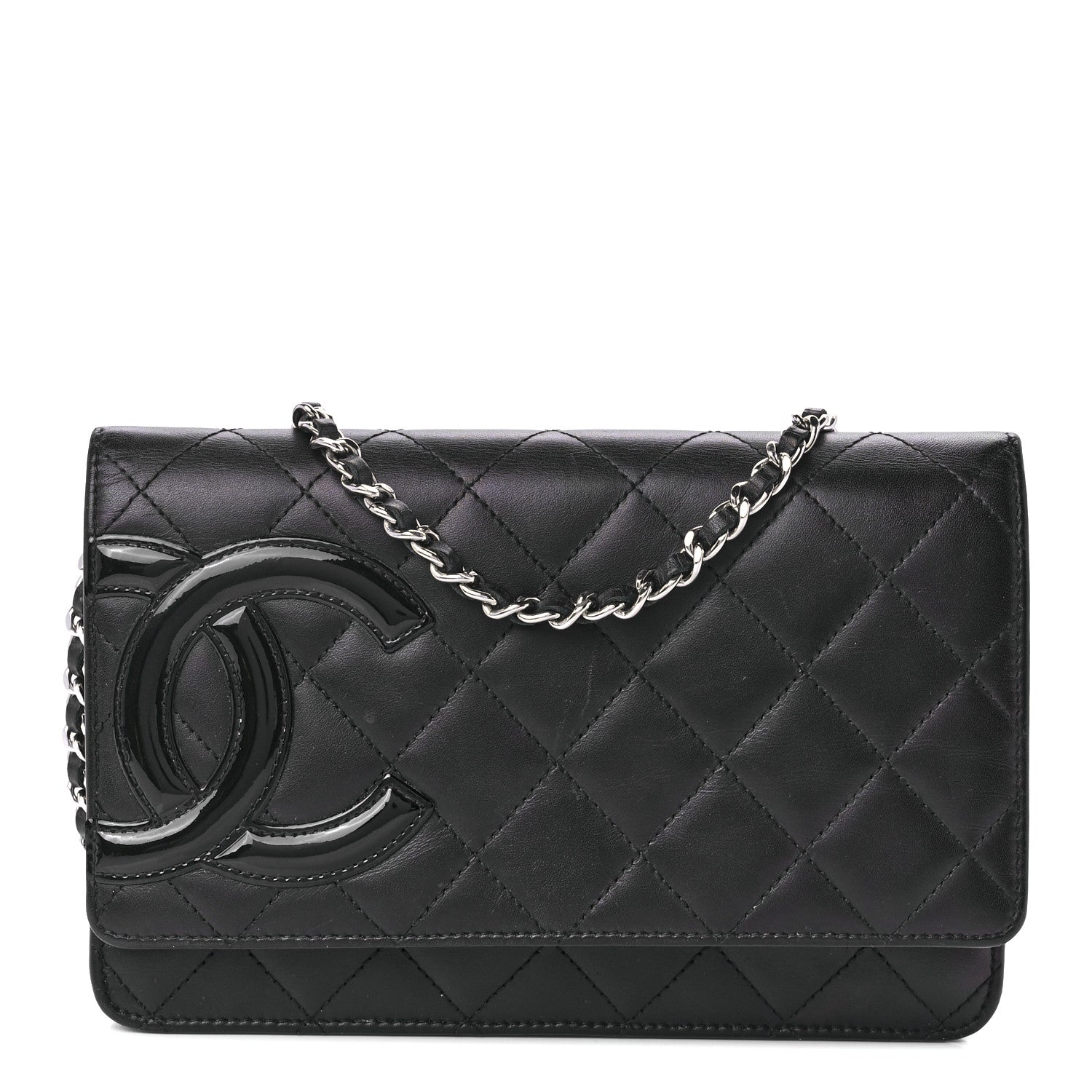 Chanel Calfskin Quilted Cambon Wallet On Chain WOC Black 1 of 11