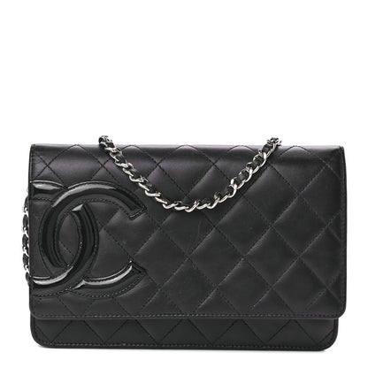 Chanel Calfskin Quilted Cambon Wallet On Chain WOC Black 1 of 11