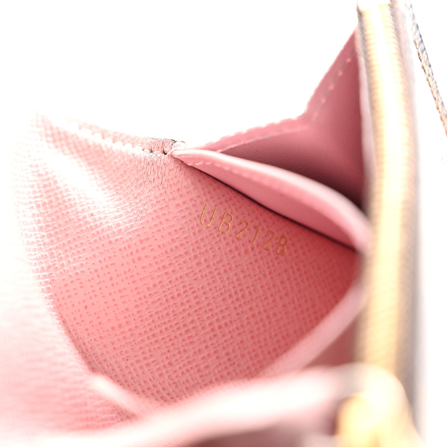 Damier Ebene Rosalie Coin Purse Rose Ballerine
