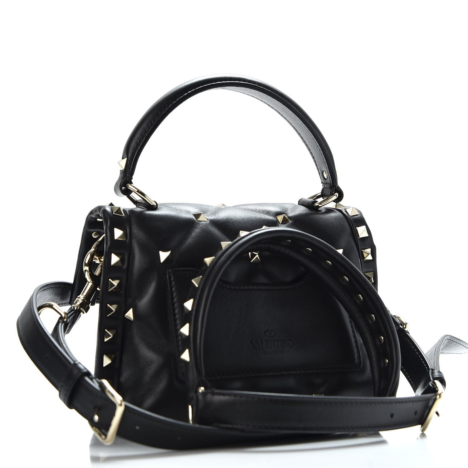 Valentino Garavani Nappa Mini Candystud Top Handle Bag Black 2 of 9