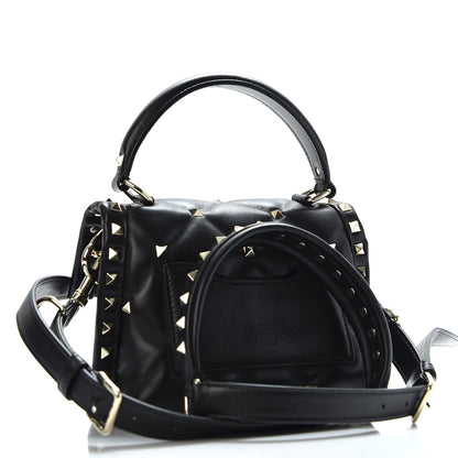 Valentino Garavani Nappa Mini Candystud Top Handle Bag Black 2 of 9