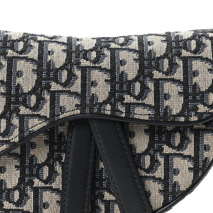 Christian Dior Oblique Mini Saddle Bag Blue 8 of 12