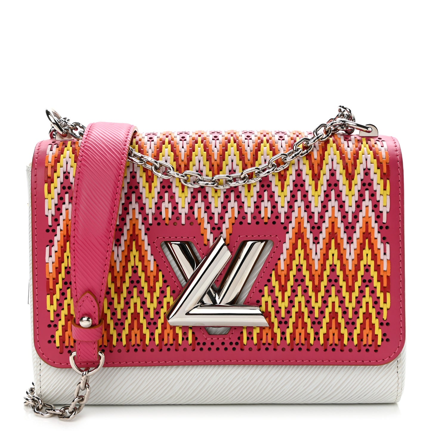 Epi Braided Twist Shoulder Bag MM Rainbow