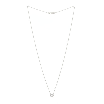 Roberto Coin 18K White Gold Diamond Tiny Treasures Heart Pendant Necklace 3 of 7