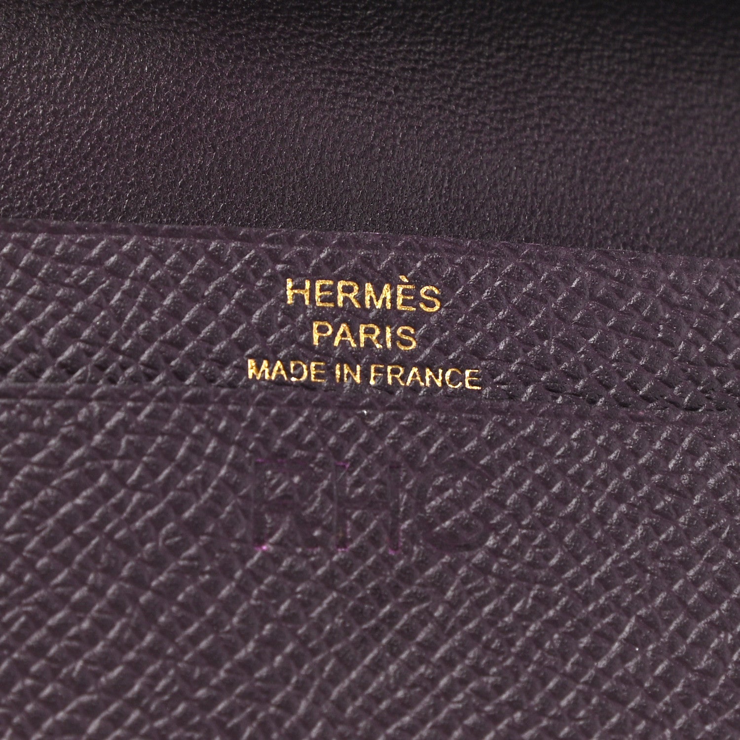 Hermes Epsom Mini Bearn Wallet Raisin 6 of 10