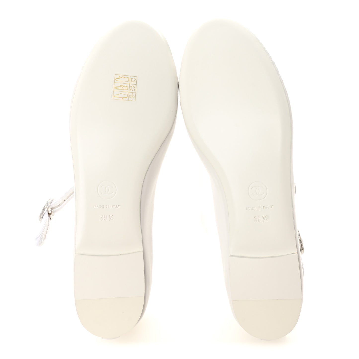 Lambskin Mary Jane Flats 39.5 White