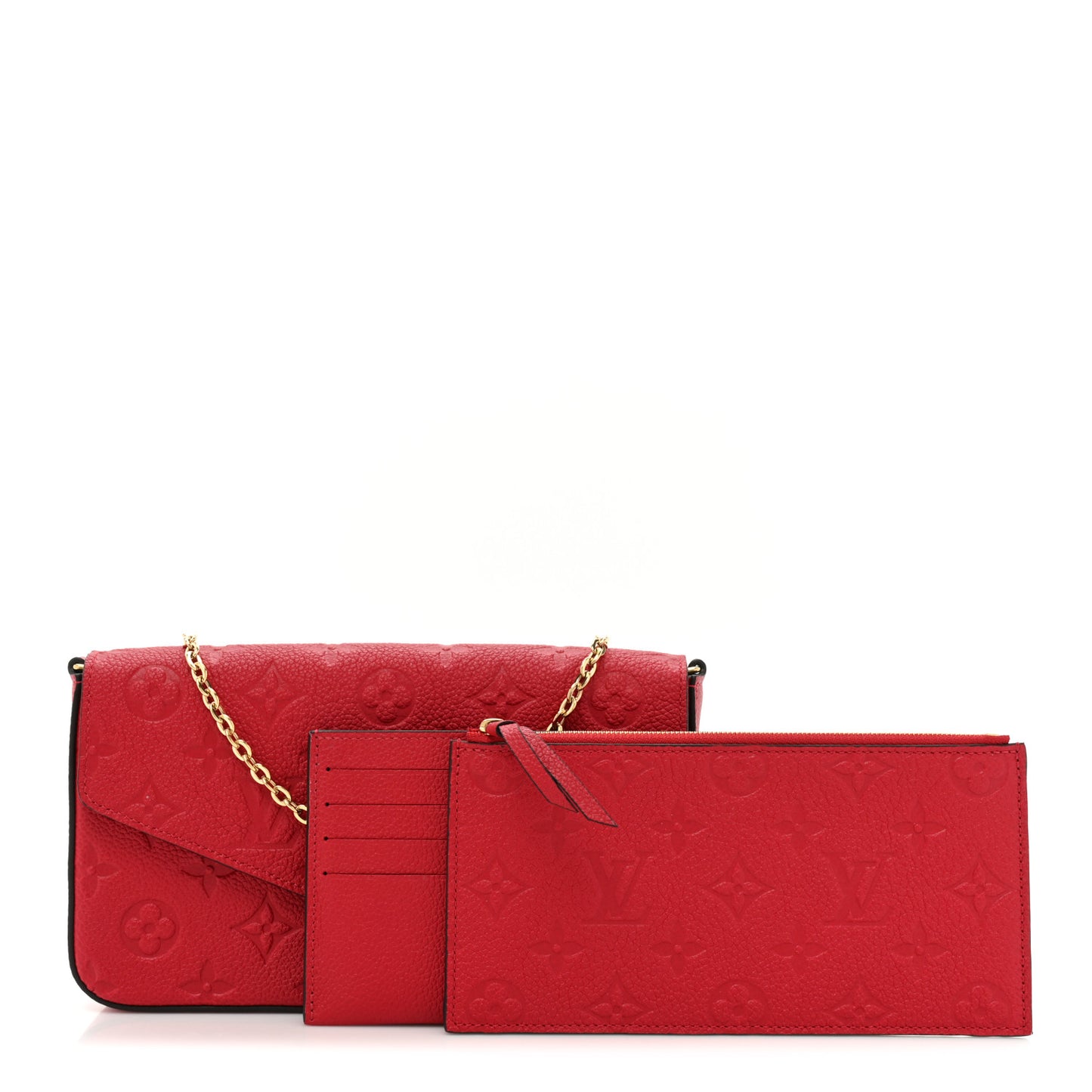 Empreinte Pochette Felicie Chain Wallet Scarlet