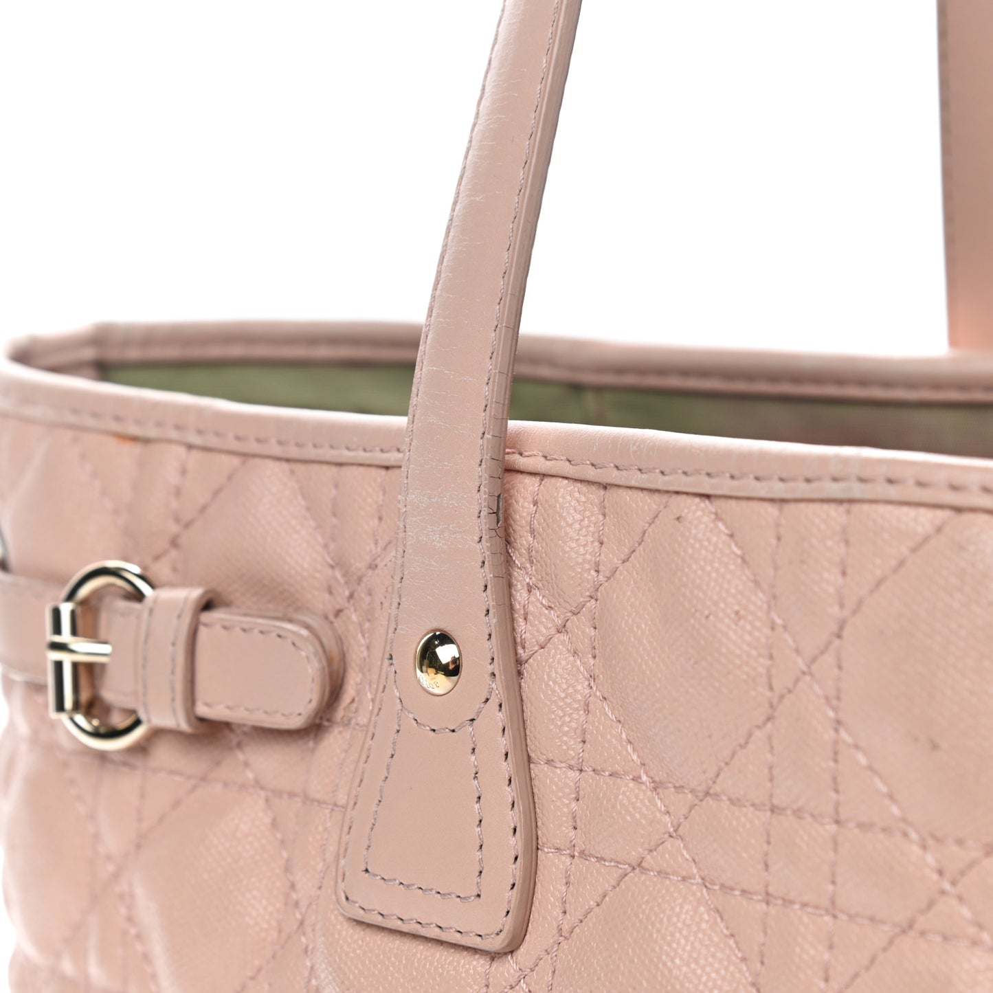Coated Canvas Cannage Medium Panarea Tote Rosato