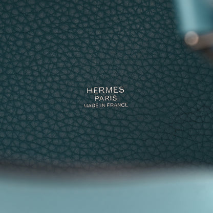 Hermes Taurillon Clemence Picotin Lock 18 PM Bleu Du Nord 5 of 9