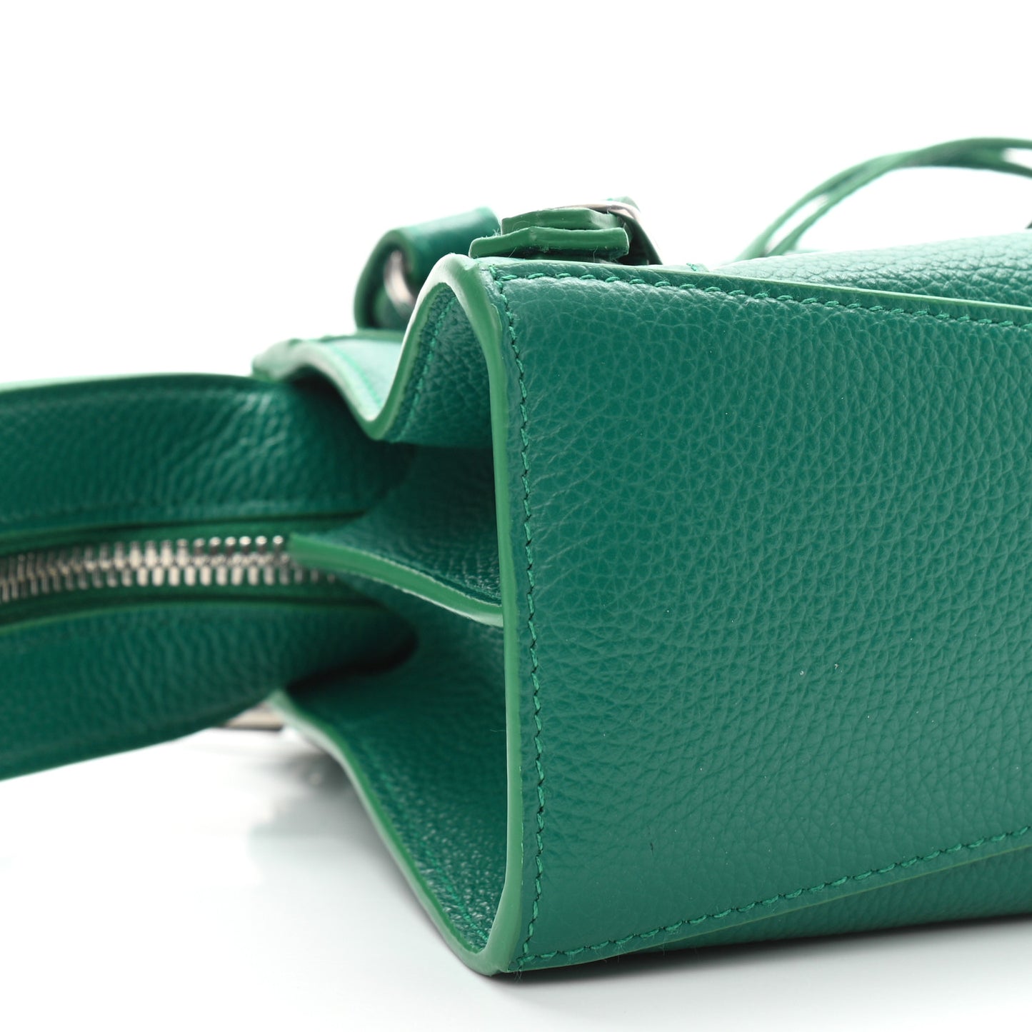 Grained Calfskin Neo Classic Silver Hardware Mini City Jade