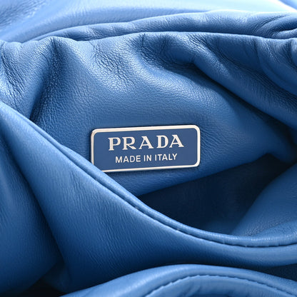 Prada Nappa Soft Padded Small Double Handled Shoulder Bag Celeste 6 of 10