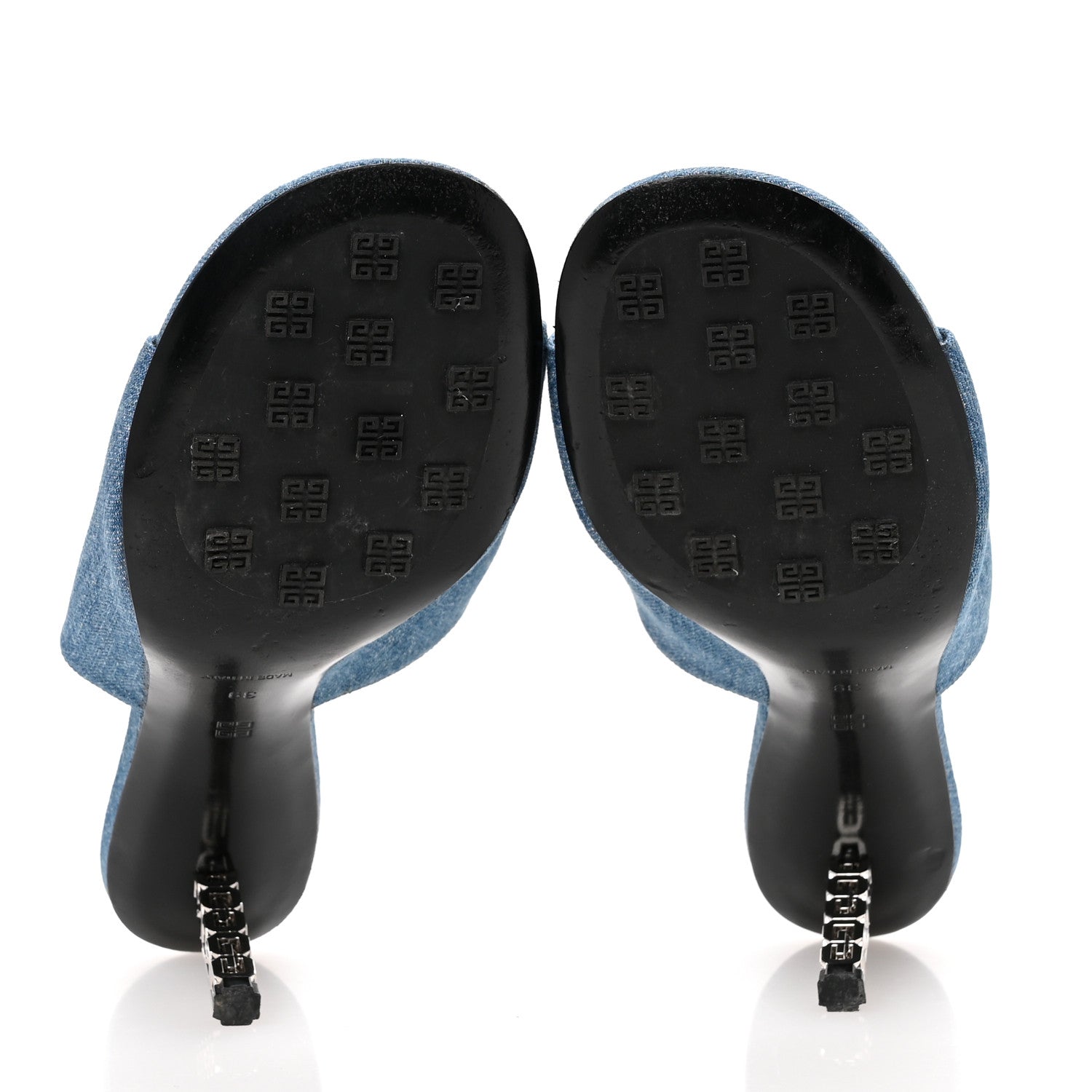 Givenchy Denim G Cube 70mm Heel Mules 39 Medium Blue 6 of 10
