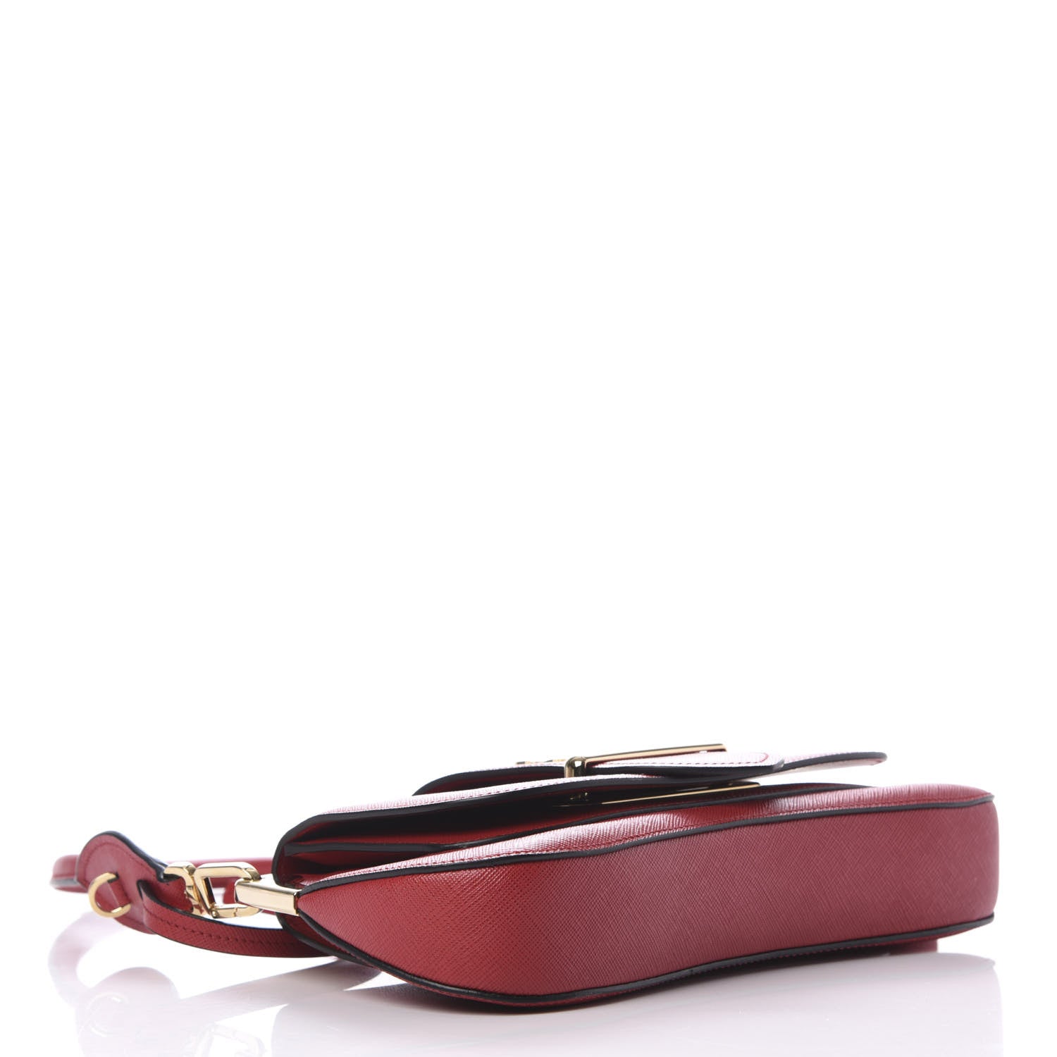 Prada Saffiano Lux Sidonie Shoulder Bag Fuoco 5 of 15