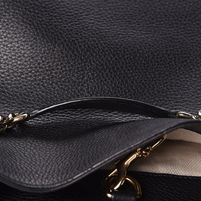 Gucci Pebbled Calfskin Medium Soho Chain Shoulder Bag Black 9 of 12