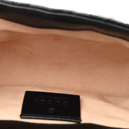 Gucci Calfskin Matelasse Aria Super Mini GG Marmont Shoulder Bag Black 5 of 11