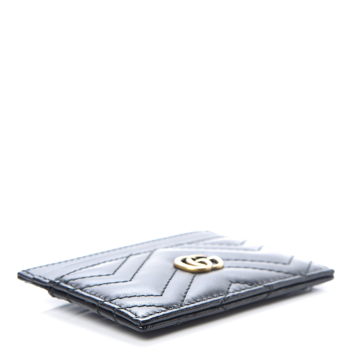 Gucci Calfskin Matelasse GG Marmont Card Holder Black 4 of 6