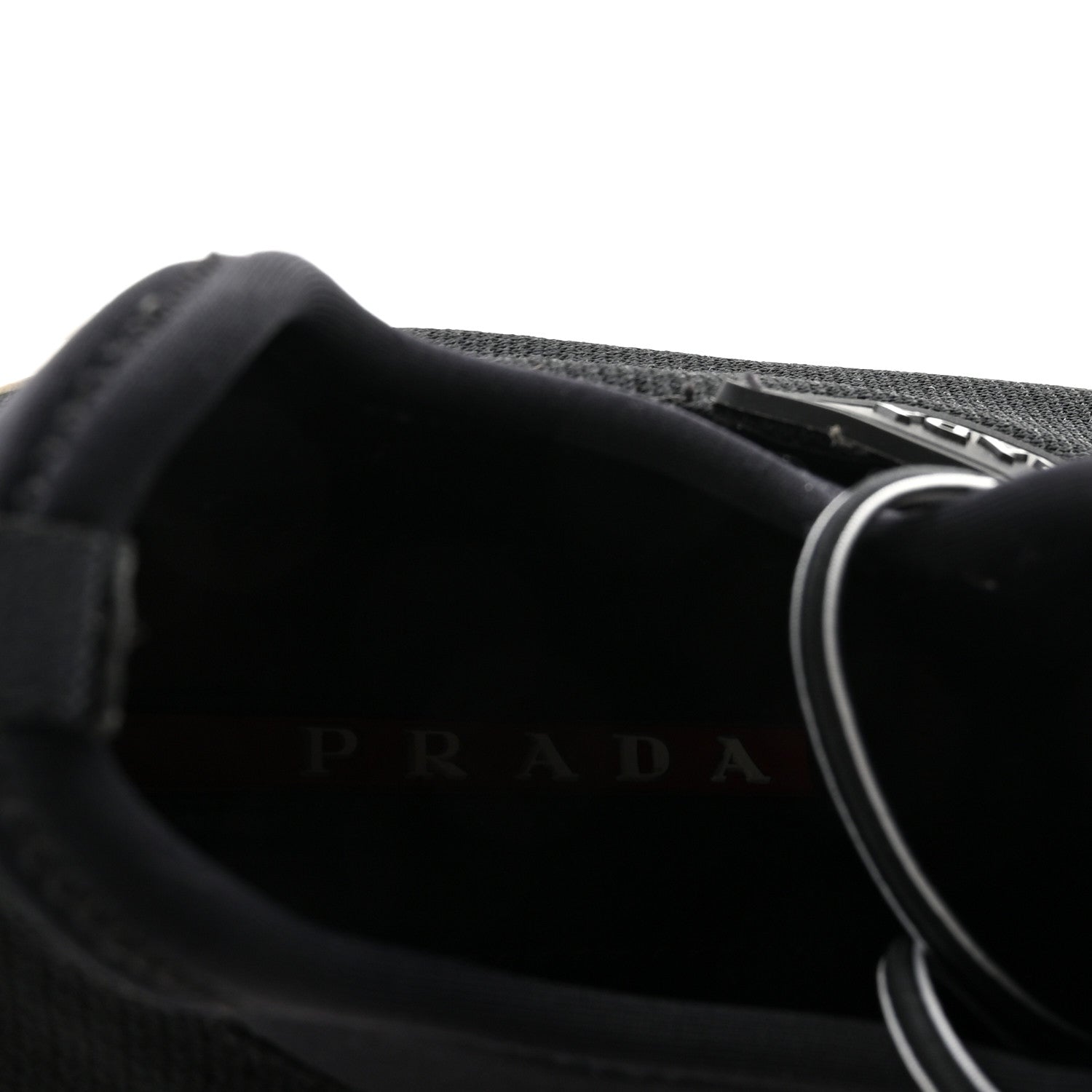Prada Mesh Neoprene Womens America's Cup 45mm Sneakers 36.5 Black White 8 of 9