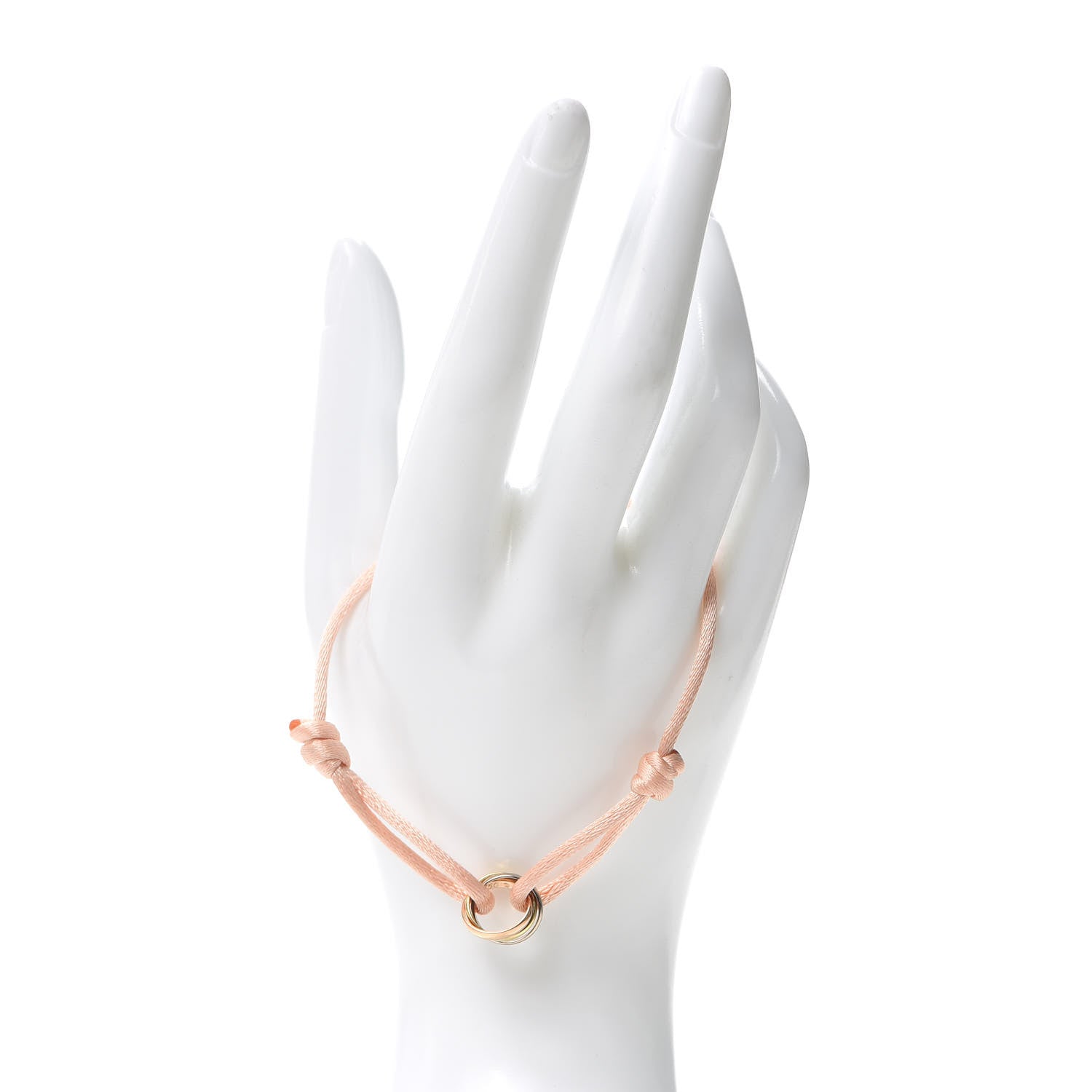 Cartier 18K Pink Yellow White Gold Trinity Adjustable Cord Bracelet Pink 2 of 5