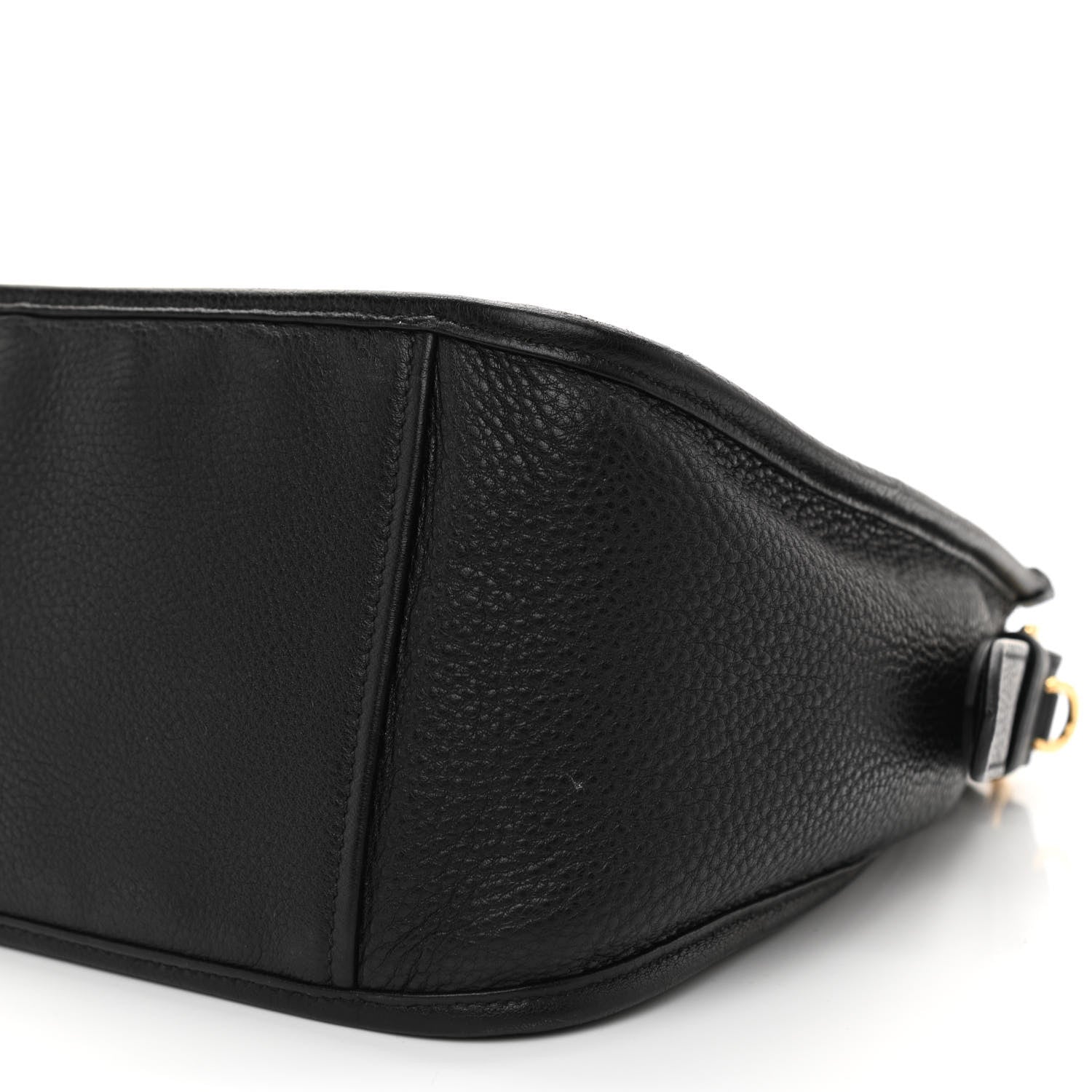 Prada Vitello Daino Hobo Messenger Bag Black 6 of 6